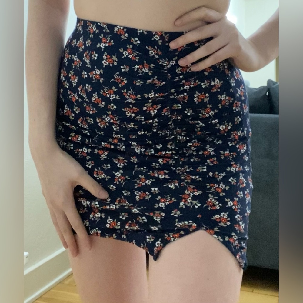 Floral Ruched Mini Skirt - Windsor
